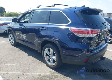 2015 Toyota Highlander Limited V6 из США, поврежденный, VIN 5TDYKRFH9FS048133